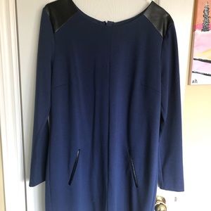 Cute Long Sleeve Navy Blue Dress